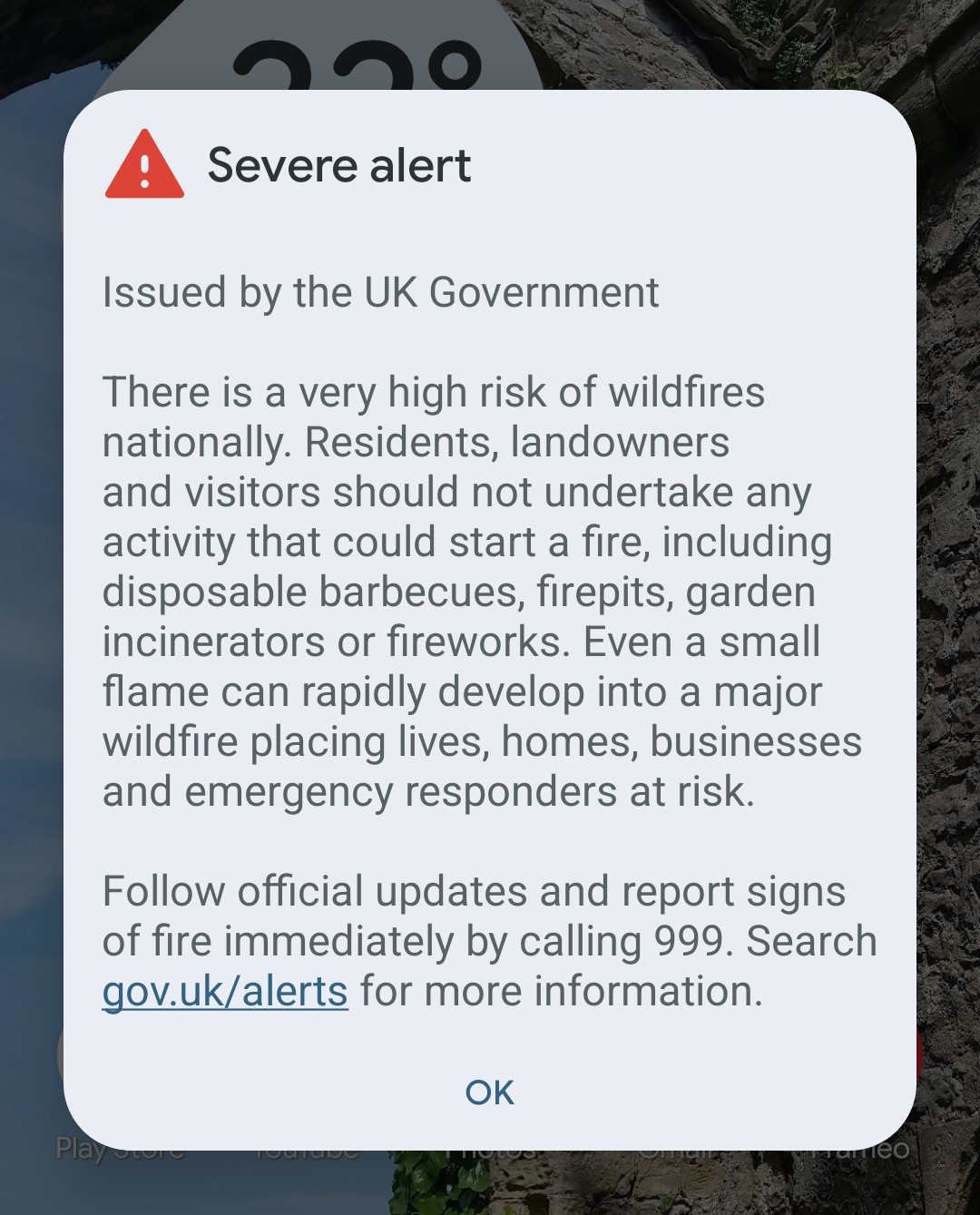 Wildfires Ravage England and Wales as Government Issues Nationwide Alert